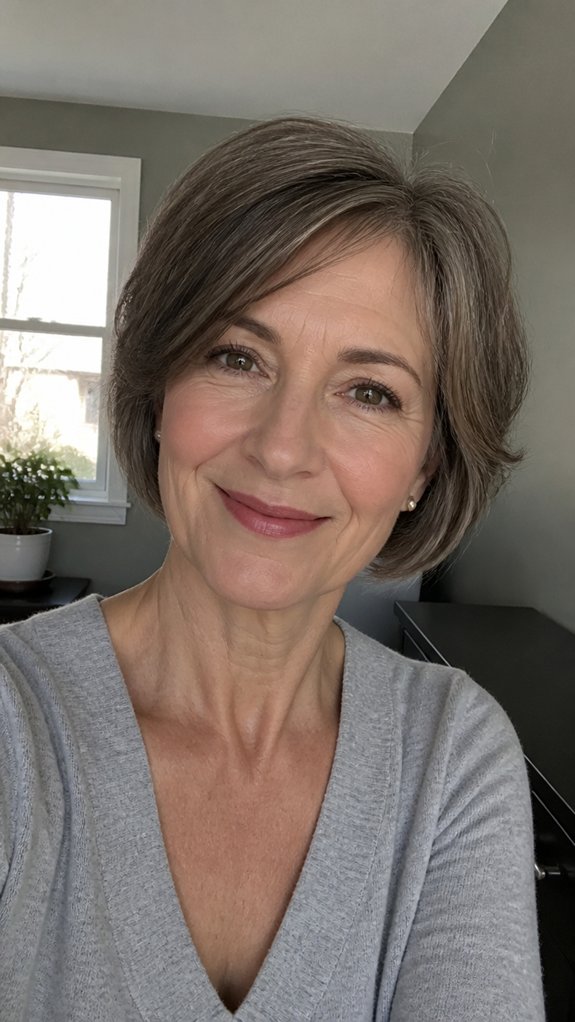 layered french bob styling