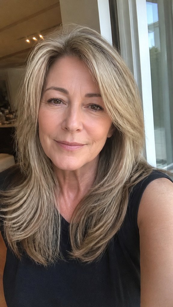 layered long hair volumizing