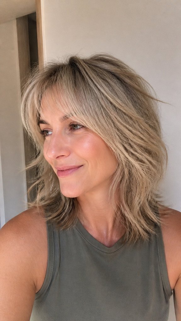 layered shag lifts fine hair