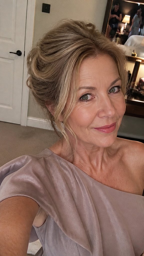 lifted polished twisted voluminous updo