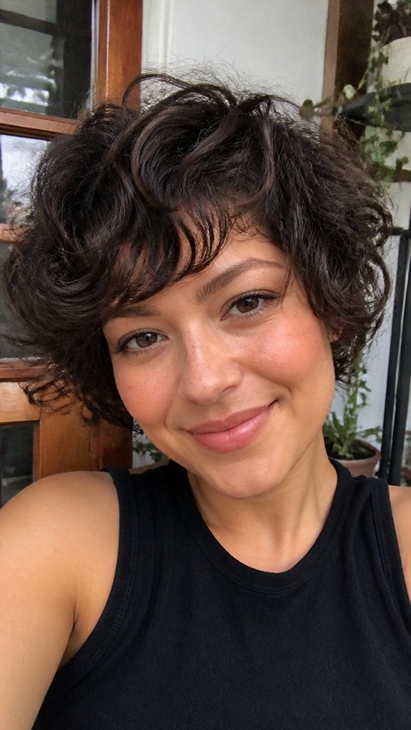 lifted tapered curly crop