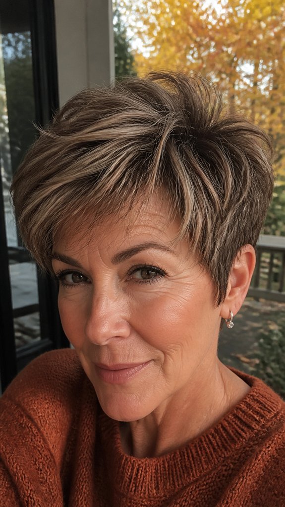 lifted textured pixie roots