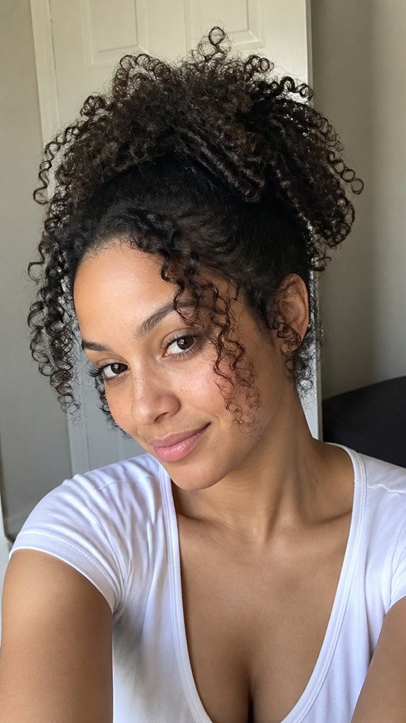 lifted volumized puff ponytail