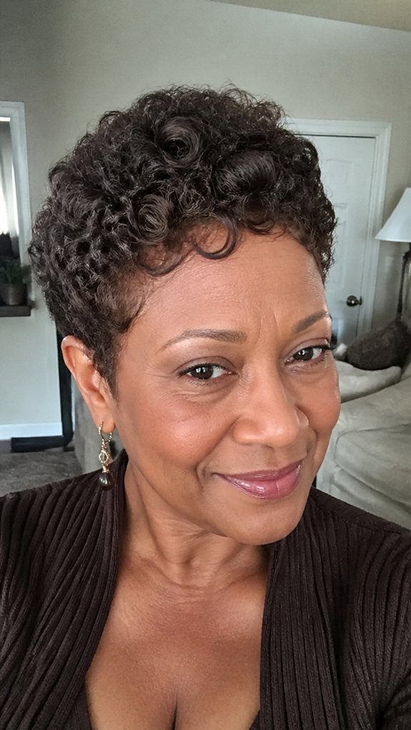 lightweight layered curl enhancing pixie