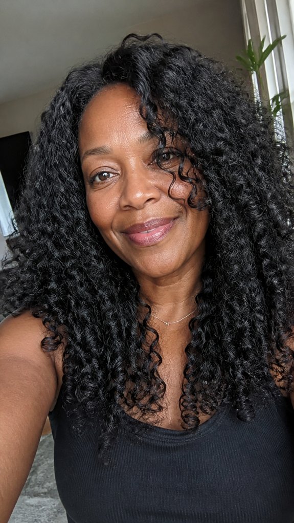 long face framing natural curls