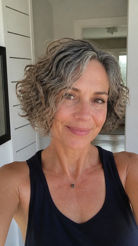 longer front curly bob balance