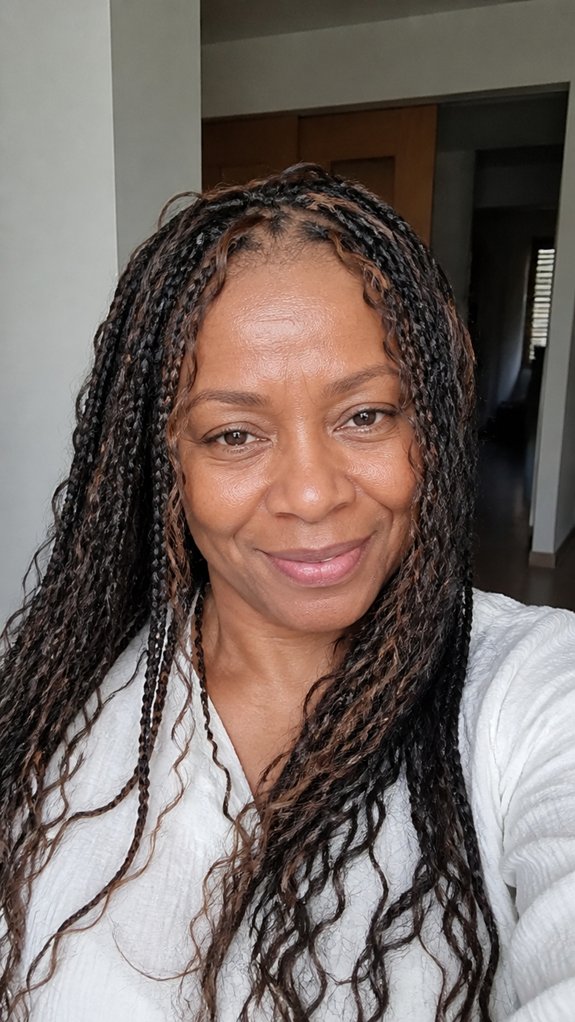 loose boho knotless braids