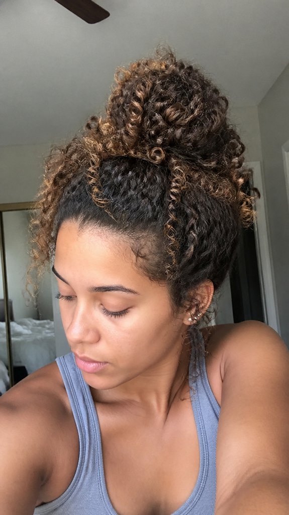 loose high pineapple bun