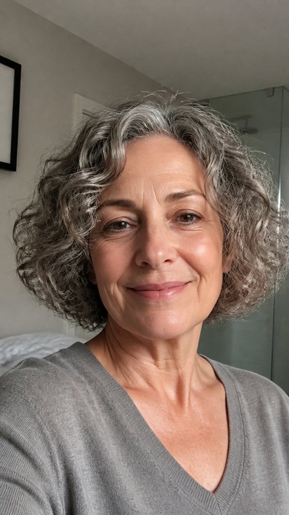 low effort curly bob maintenance