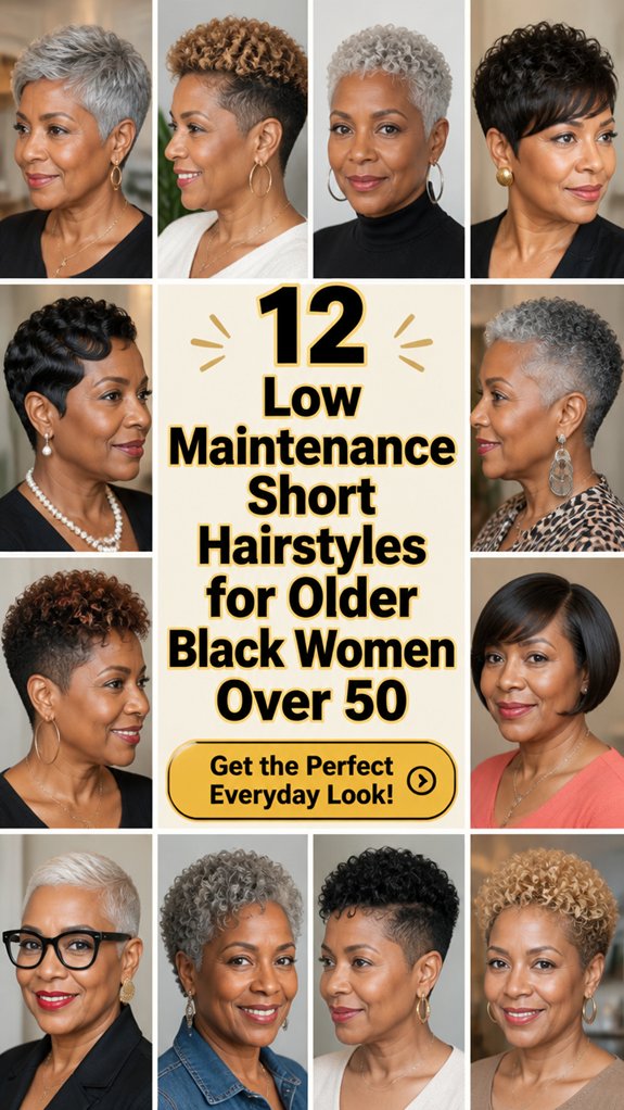 low maintenance short hairstyles over50