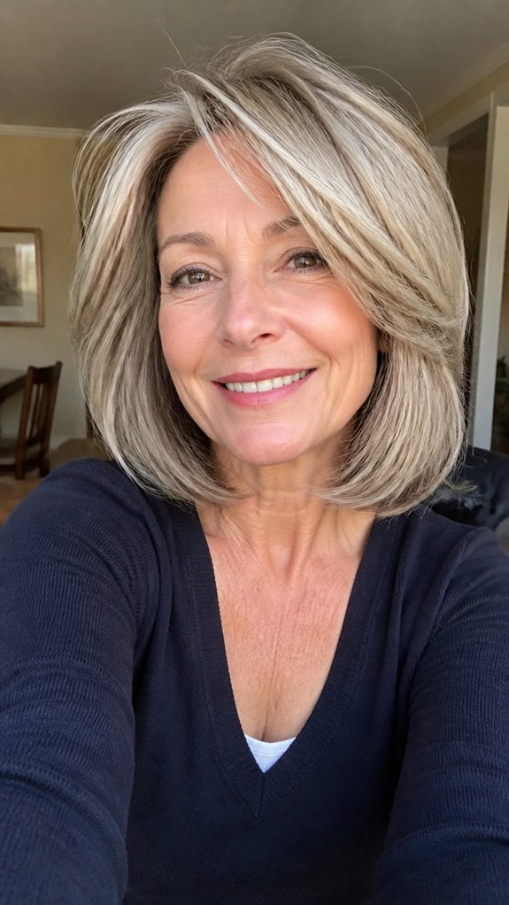 low maintenance shoulder length lob