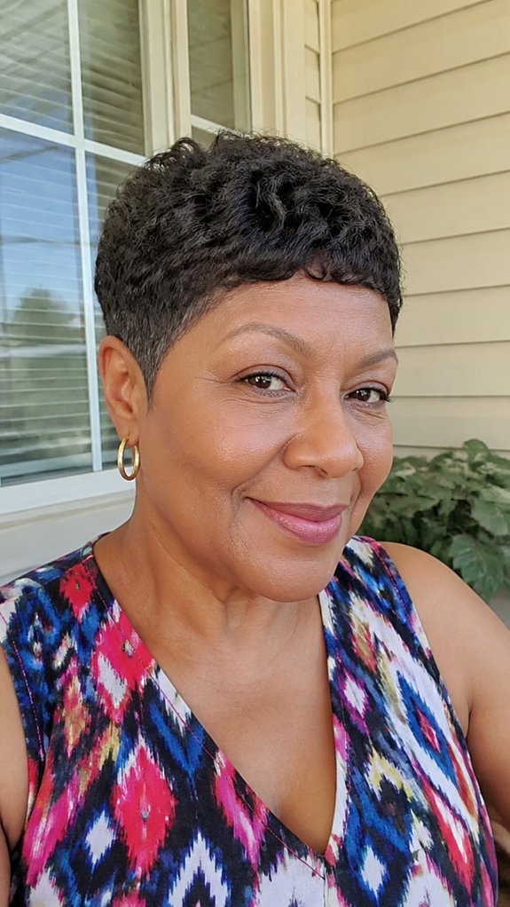 low maintenance sleek pixie style