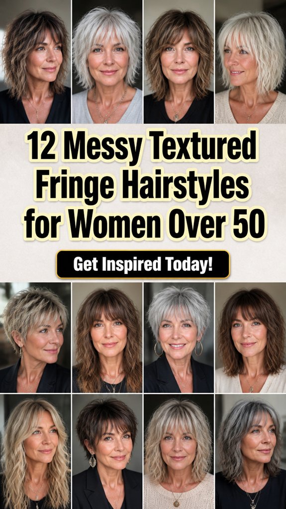 messy textured fringe hairstyles
