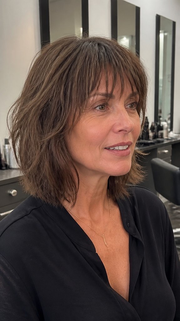 messy textured soft fringe