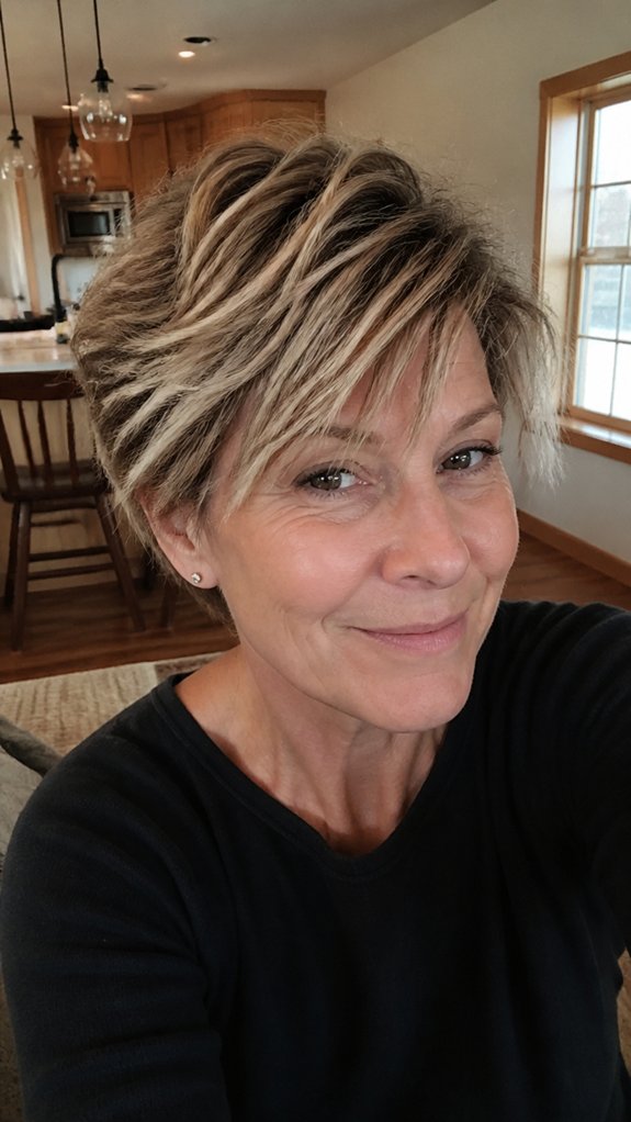 piecey airy textured fringe