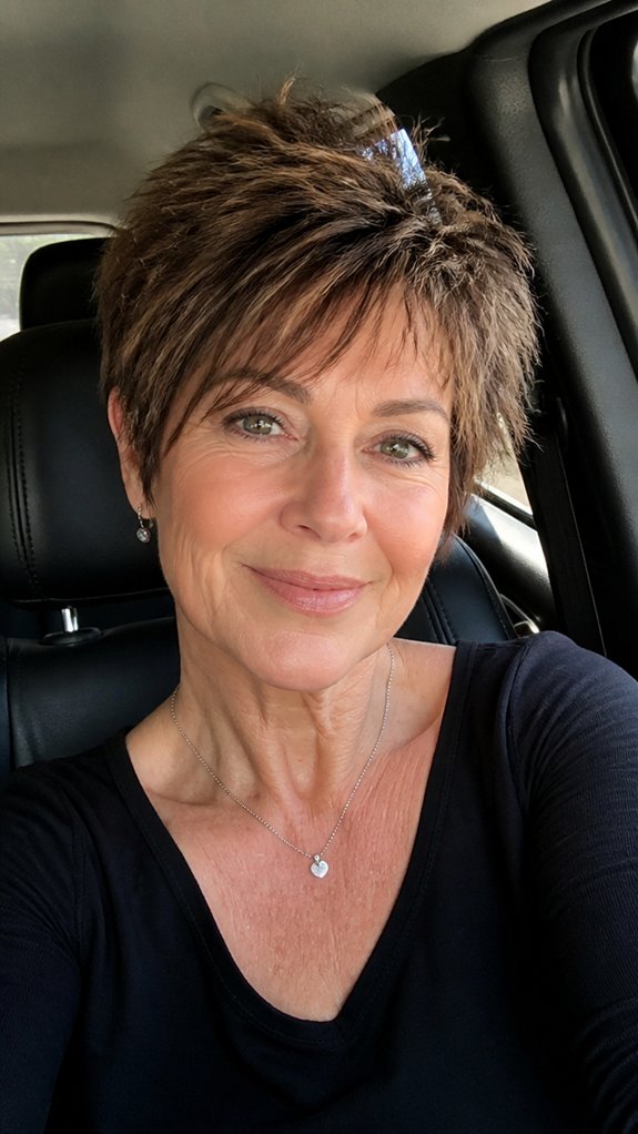 piecey shaggy textured pixie