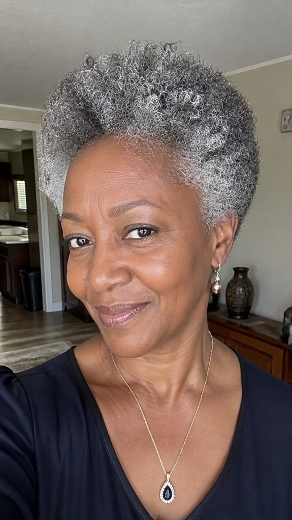 polished tapered afro with definition
