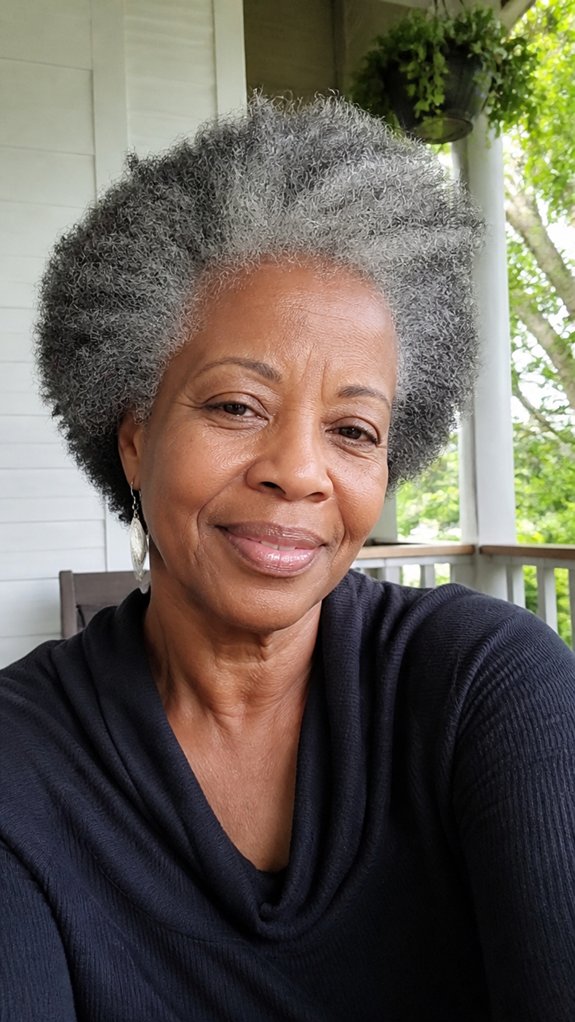 protective simple gray afro