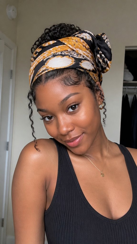 protective stylish scarf hairstyle ideas