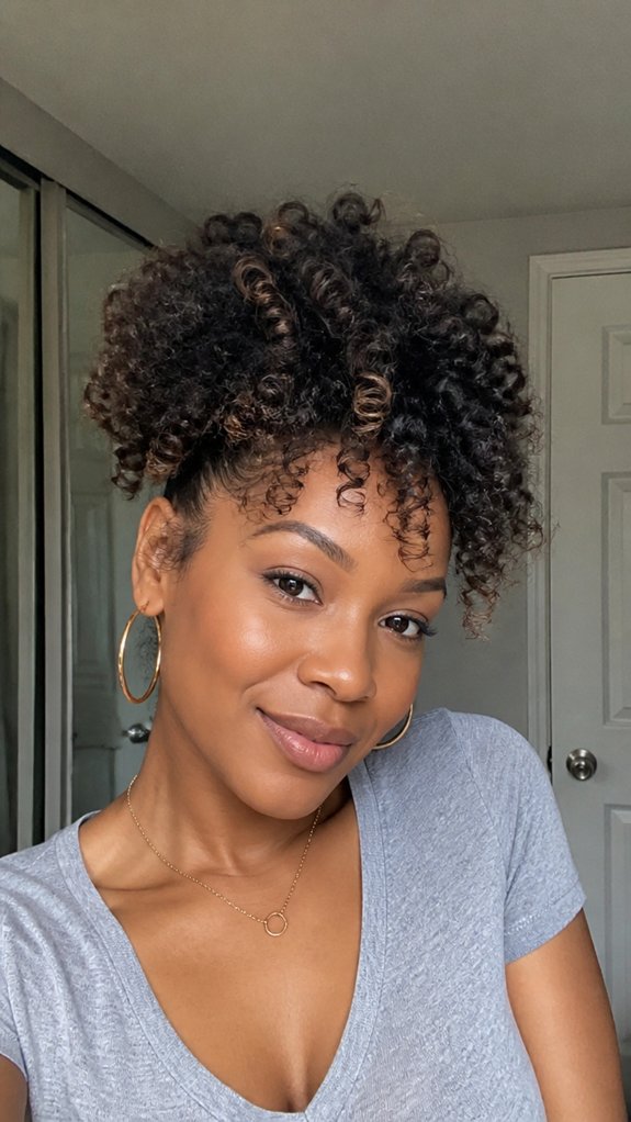 root lifted textured crown puff