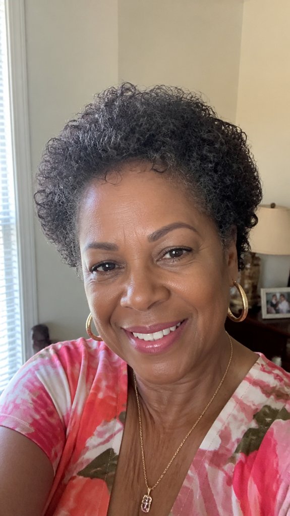 rounded short curls for lift