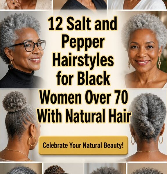 salt and pepper natural hairstyles over70