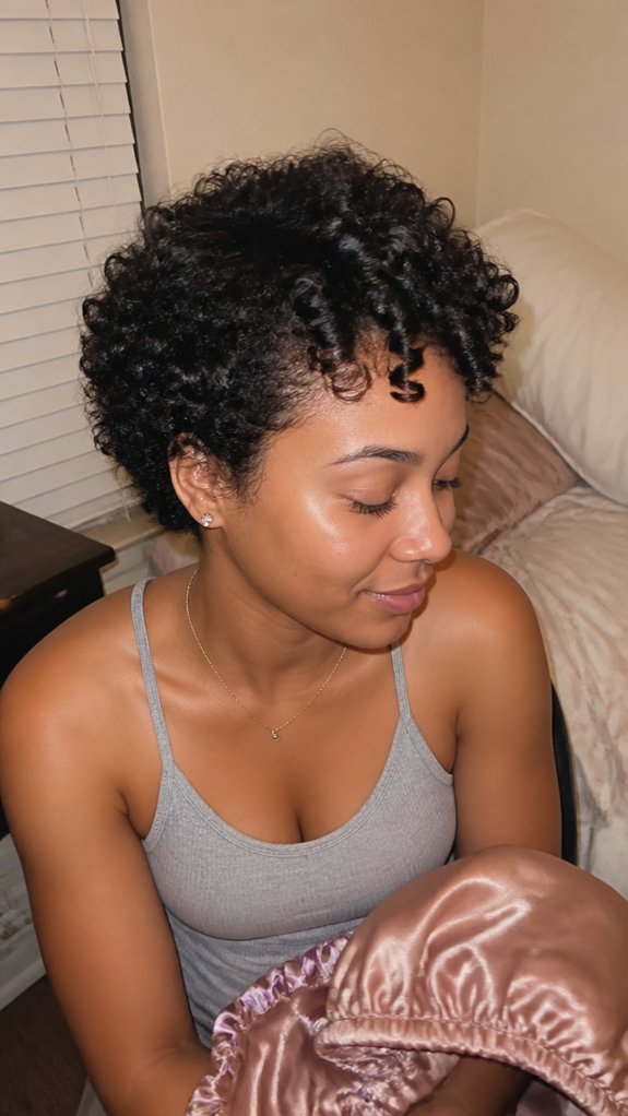 satin overnight wrap protects curls