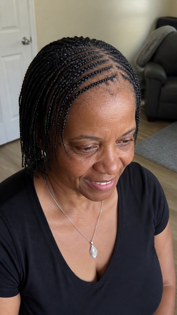 scalp friendly asymmetric light tension parting