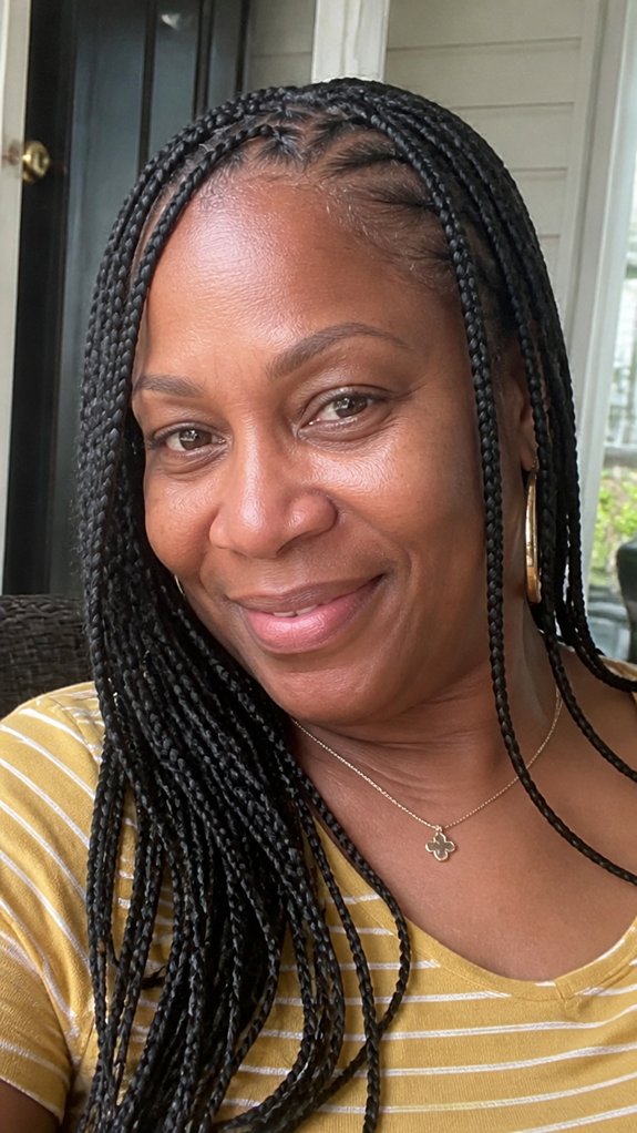 seamless natural feed in braids