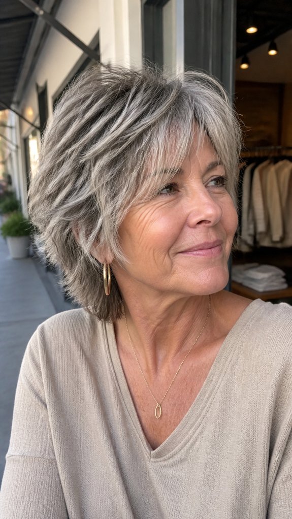 shaggy textured short cut