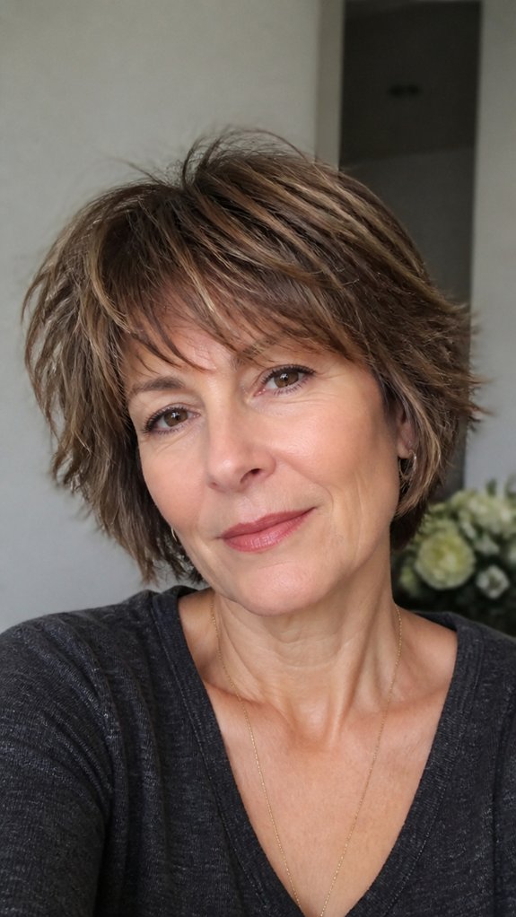 shaggy textured short haircut