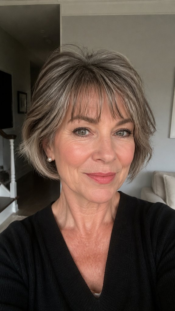 short airy french bangs