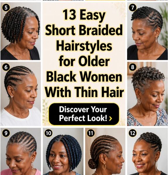 short braided styles for older