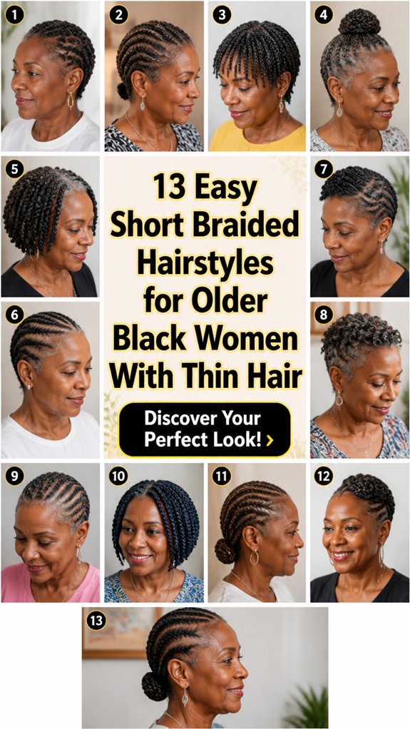 short braided styles for older