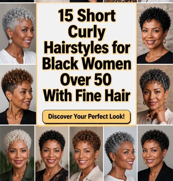 short curly styles over50