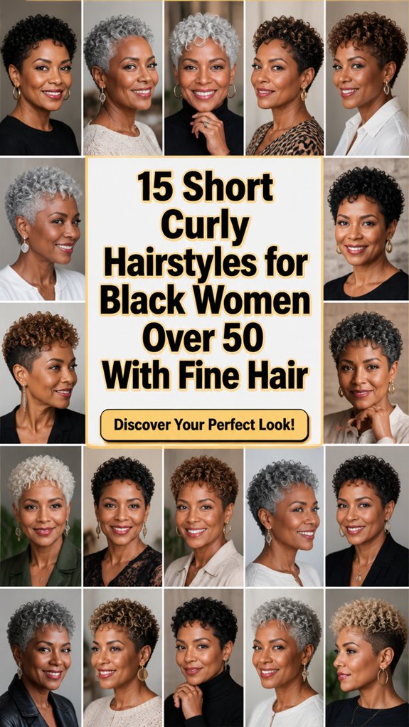 short curly styles over50