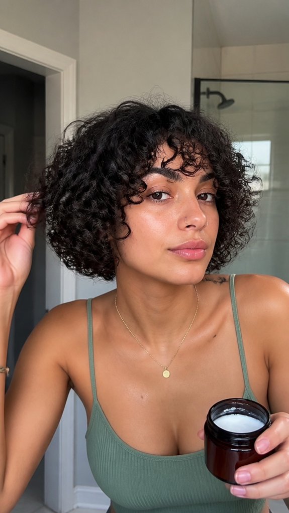 short defined curly bob