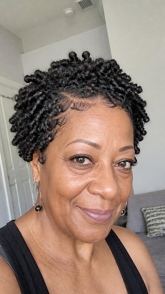 short defined twist out edges