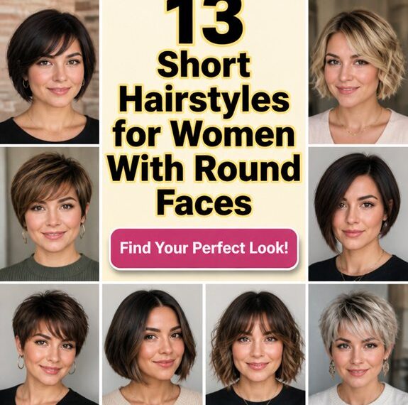 short haircuts for round faces
