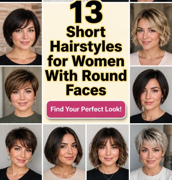 short haircuts for round faces