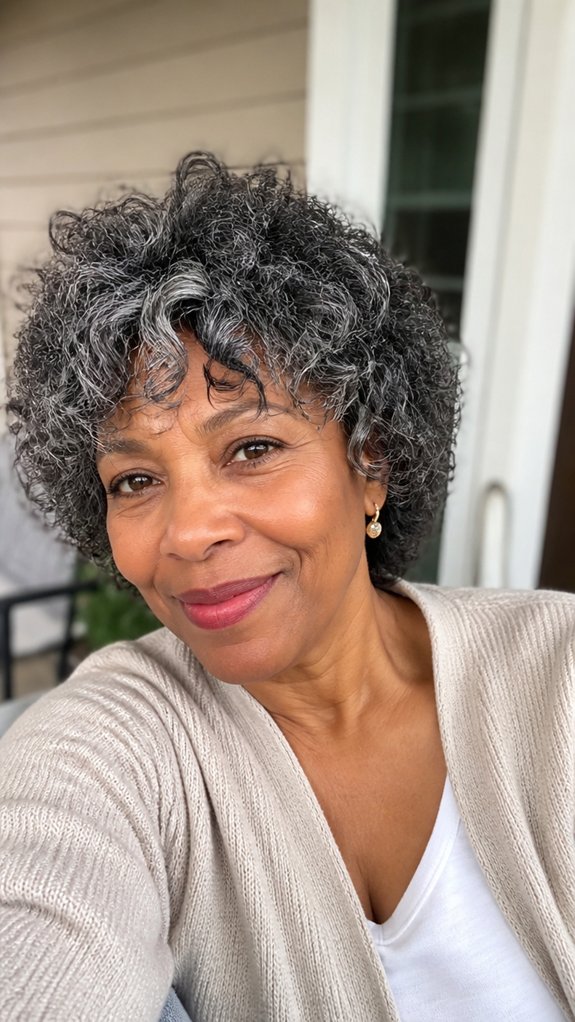 short layered curly shag
