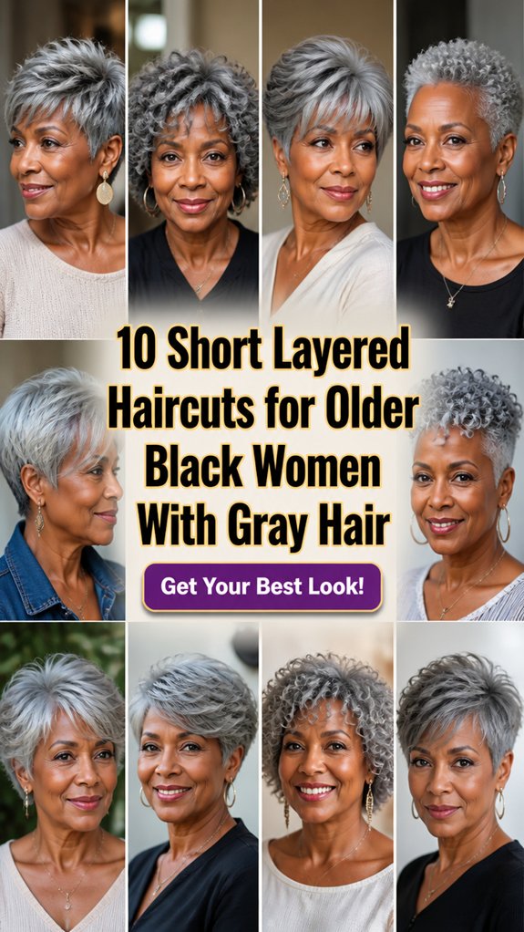short layered gray styles