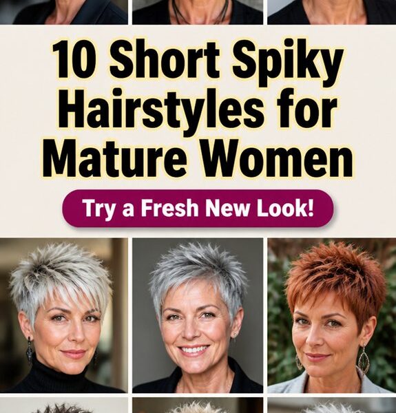 short spiky hairstyles for mature