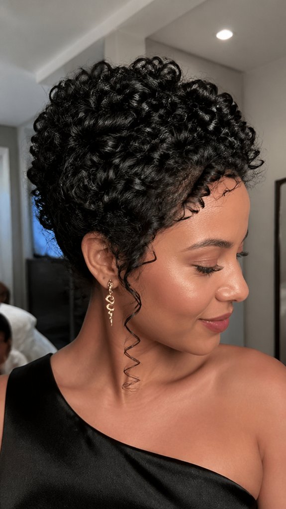 short springy glam chignon