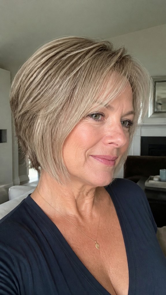 short stacked angled bob