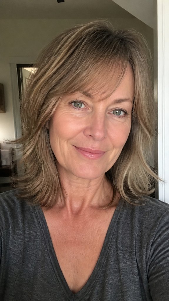 shoulder length airy wispy layers