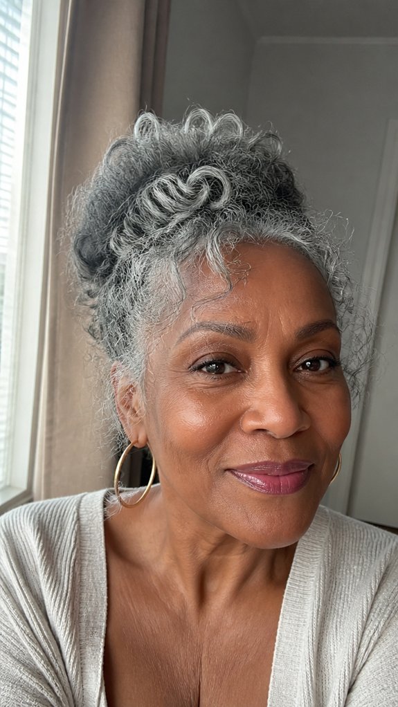 showcase natural textured updo