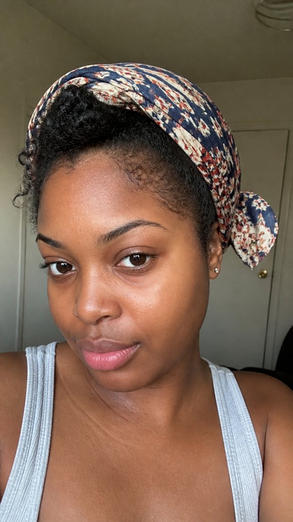 side part satin scarf protection