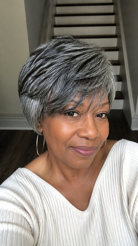 side swept asymmetrical layered style