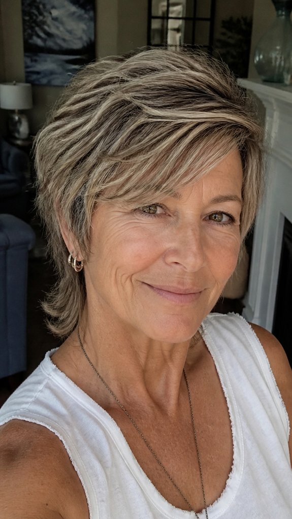 side swept layered mixie mullet